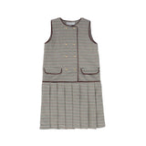 Bace Collection Burgundy Checked Wool Jumper