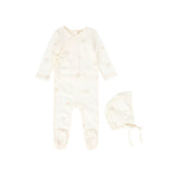 Bebe Jolee Pink Floral Dot Wrap Footie