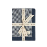 Looms Blue Herringbone Collection Blanket
