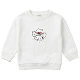 Mini P White Boy Print Sweatshirt