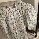 Christina Rohde White/Green Floral Set