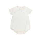 Ely's & Co Ivory/Metallic Blue Amore Collection Romper