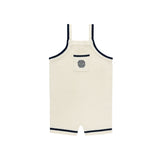 Looms Ivory/Navy Mesh Knit Romper