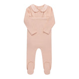 Elys And Co Pink Embroidered Collar Overalls Set