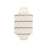 Looms Ivory/Sage Wave Knit Romper