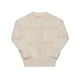 Looms Ivory Wave Knit Cardigan