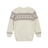 Looms Ivory Mauve Fair Isle Collection Sweater