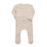 Aurora Ivory/Pink Floral Rib Footie