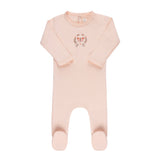 Ely's & Co Pink Garden Floral Center Collection Footie