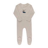 Ely's & Co Tan Nautical Stripe Footie