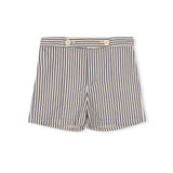 Harper James Navy Button Placket Striped Shorts