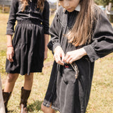 Teela Black Denim Dress