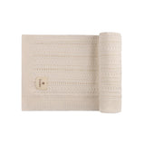 Looms Ivory Cable Pointelle Blanket