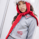 Teela Heather Grey Ski Club Cardigan