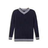 Looms Navy/Blue Cable Knit Sweater