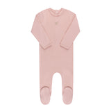 Ely's & Co Pink Embroidered Flower Footie