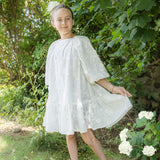 Teela White Lace Floral Dress