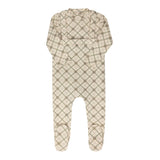 Aurora Ivory Plaid Overalls Set