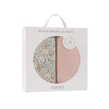 Aurora Ivory Liberty/Pink Muslin Swaddle Pack