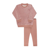 Elys And Co Dark Stripe Velour Lounge Set