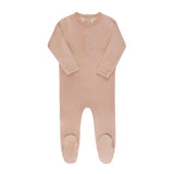 Elys And Co Pink Center Floral Velour Footie