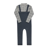 Elys And Co Blue Plaid Overall Set