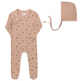 Aurora Pink Floral Print Footie Set