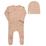 Aurora Pink Floral Rib Footie Set