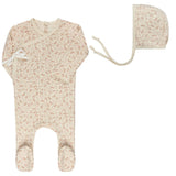 Elys And Co Ivory/Pink Vine Muslin Swaddle