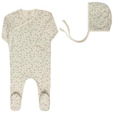 Elys And Co Ivory/Sage Vine Footie Set
