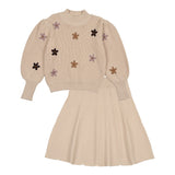 Teela Off White Embroidered Knit Set