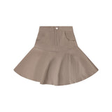 Bopop Taupe Herringbone Skirt