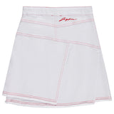 Jaybee Stitched White Denim Skirt