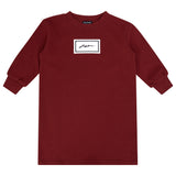 Jaybee Rust Sherpa Patch Sweat Dress