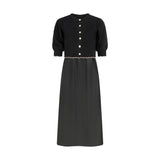 Pashmini Black Abigail Scalloped Maxi