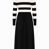 Pashmini Black Striped Overlay Katie Maxi Dress