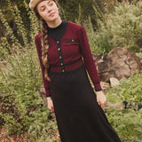 Pashmini Burgundy Overlay Emerson Maxi Dress