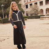Pashmini Black/Ivory Stripe Selena Maxi Dress