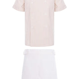 Pernille Beige Stripes Seersucker Sailor Set