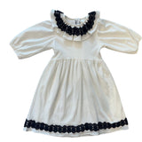 Alitsa White With Navy Lace Dress