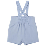 Pompomme Blue Blueberry Tab Suspender Shorts