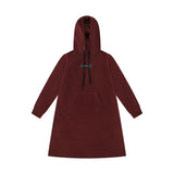 Bopop Burgundy Pocket Detail Dress