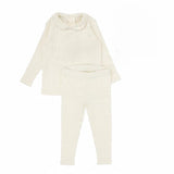 Lilette Cream Peter Pan Fine Pointelle Collar Set