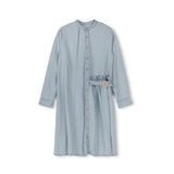 Vibe Denim Half Waisted Ruffle Dress