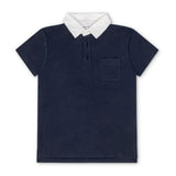 Parni Navy LP Embroidered Polo