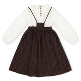 La Nina Brown Pinstripe Jumper and Logo Shirt