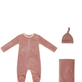 Kipp Mauve Textured Velour Take Me Home Set