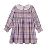 Goldie & Ace Pink Plaid Floral Embroidered Dress