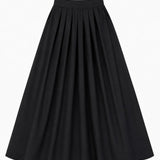 Little Tempest Black Pleated Taffeta Skirt