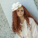 Little Tempest Cream Taffeta Tie Cropped Shirt